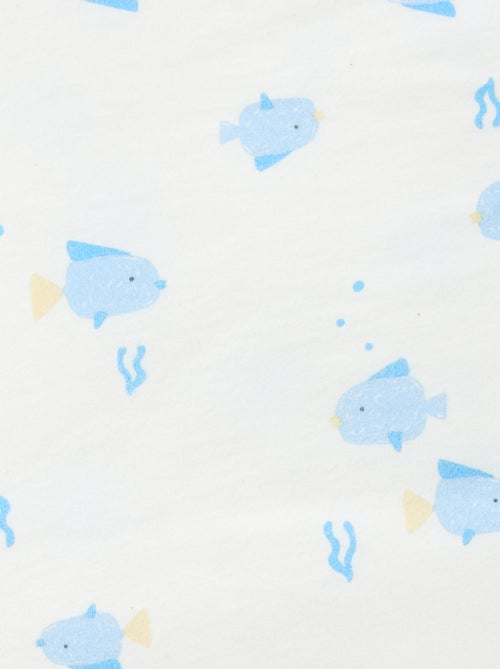 Couverture imprimé en coton jersey - Kiabi