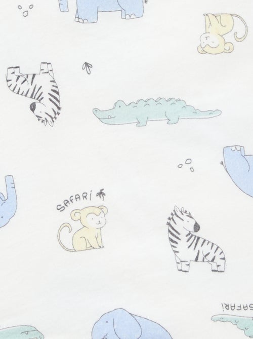 Couverture imprimé en coton jersey - Kiabi