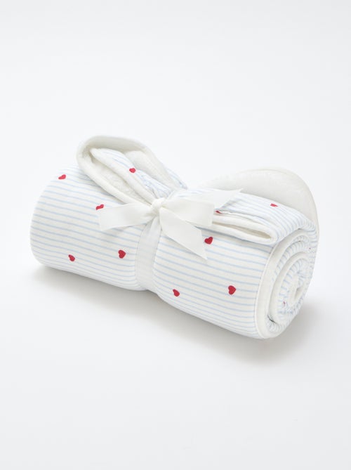 Couverture imprimé en coton jersey - Kiabi