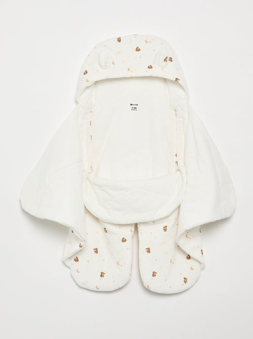 Couverture imprimé en coton jersey et polaire - Kiabi