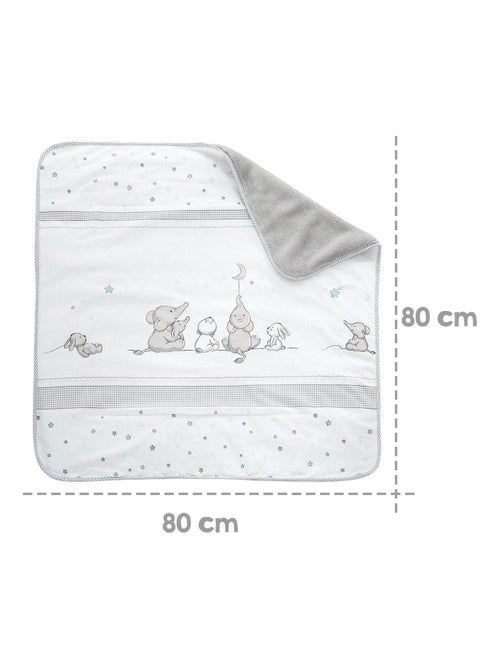 Couverture imprimée éléphant en coton et polaire 80 x 80 cm 'Sternenzauber' ROBA - Kiabi Couverture imprimée éléphant en coton et polaire 80 x 80 cm 'Sternenzauber' ROBA - Kiabi