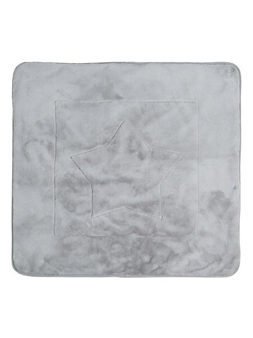 Couverture imprimée en coton et polaire 80 x 80 cm 'Happy Patch' ROBA - Kiabi