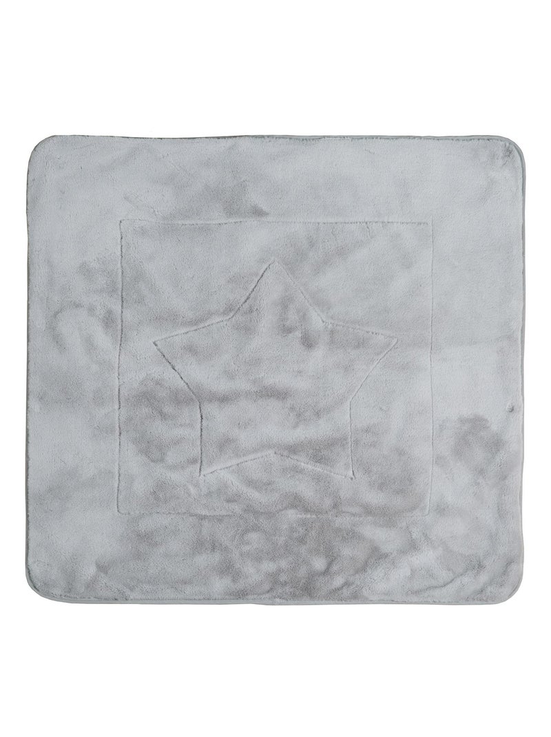 Couverture imprimée en coton et polaire 80 x 80 cm 'Happy Patch' ROBA Vert - Kiabi