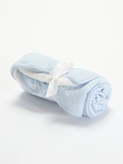Couverture imprimée  en coton jersey et polaire - Kiabi