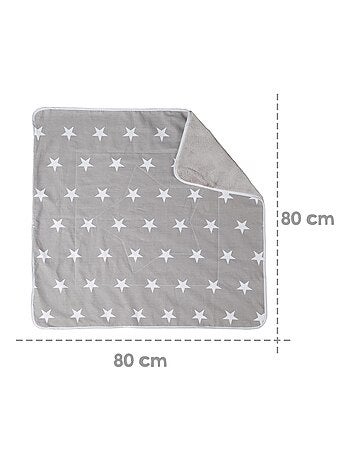 Couverture imprimée étoile en coton et polaire 80 x 80 cm 'Little Stars' ROBA