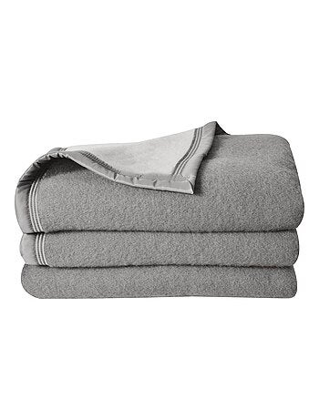Couverture laine woolmark double face