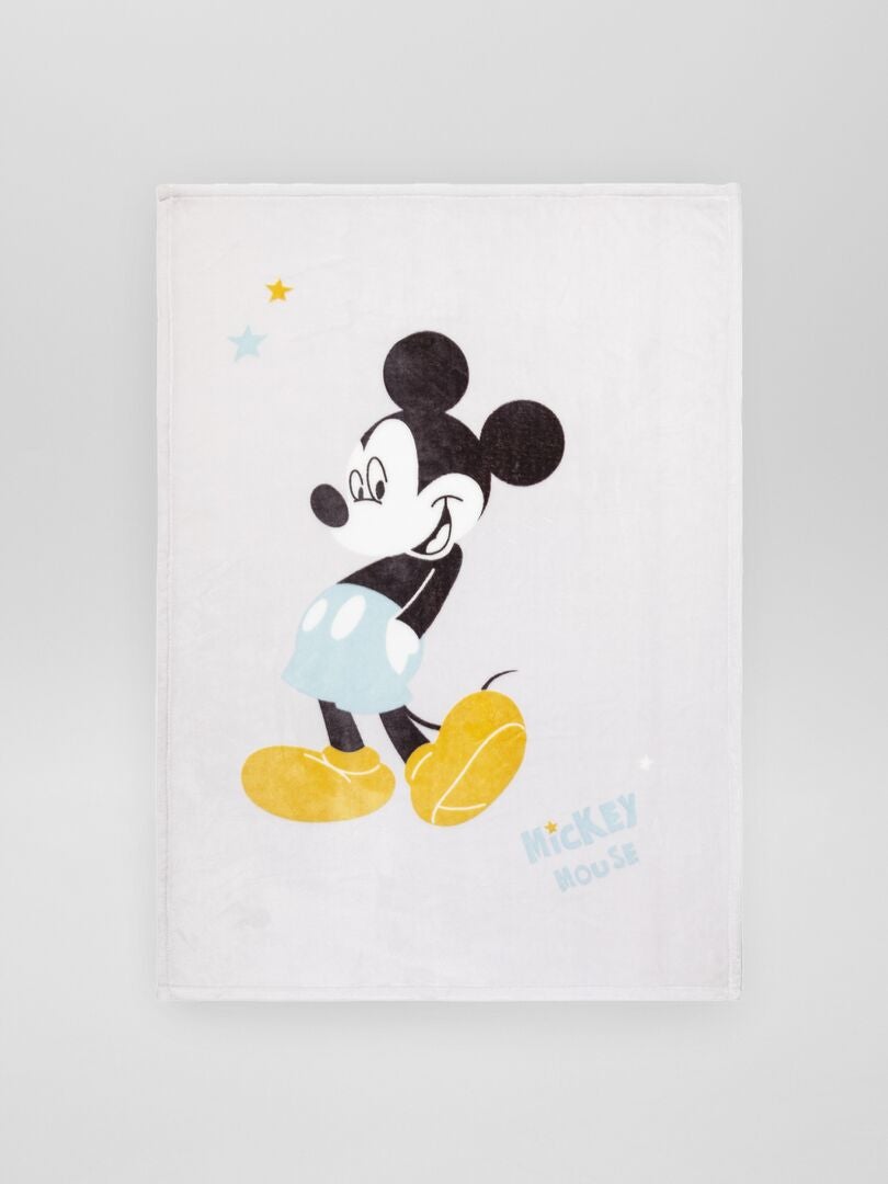 Couverture 'Mickey' en velours Blanc - Kiabi
