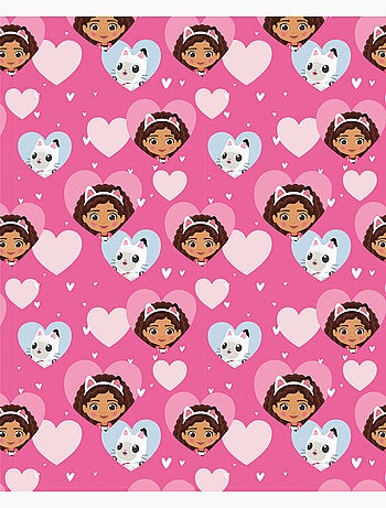 Couverture Polaire Gabby et Chat Licence Officielle DreamWorks 130x160cm - Plaid Doux et Chaud