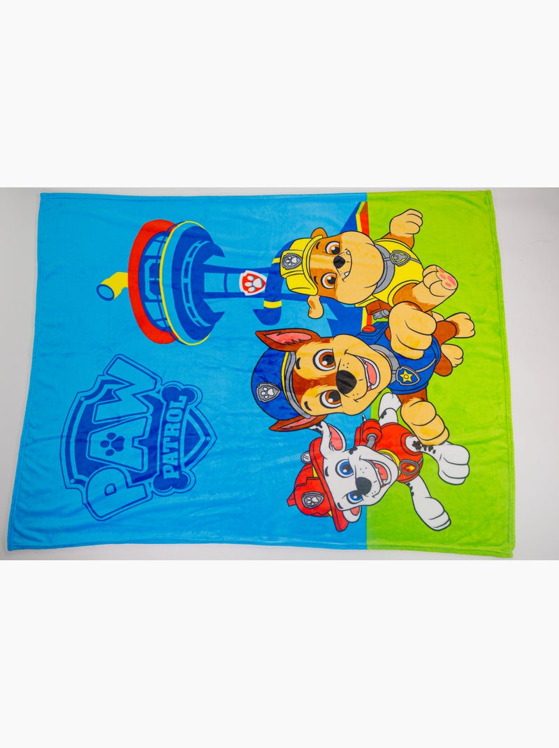 Couverture Polaire Pat'Patrouille 110x150cm Noir Bleu - Kiabi