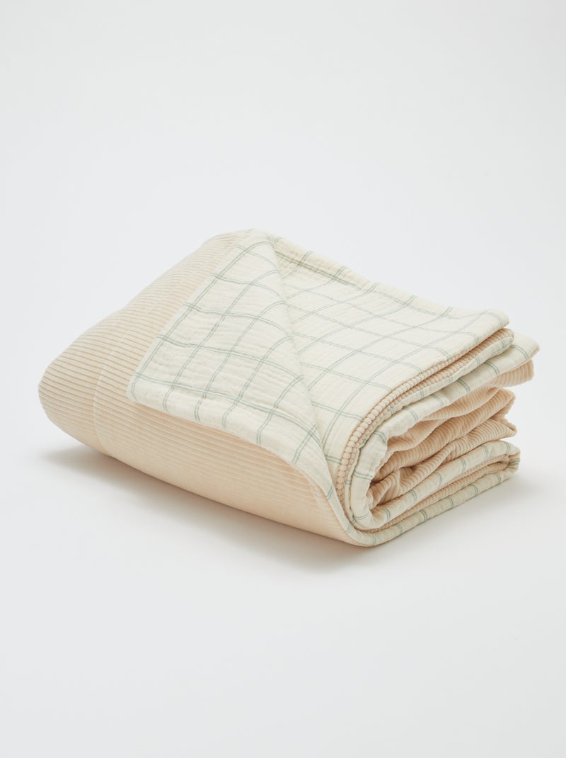 Couverture réversible - Kiabi Home' Vert - Kiabi