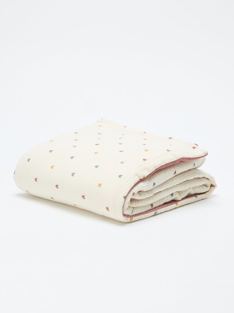 Couverture réversible 110 x 150 cm Beige - Kiabi
