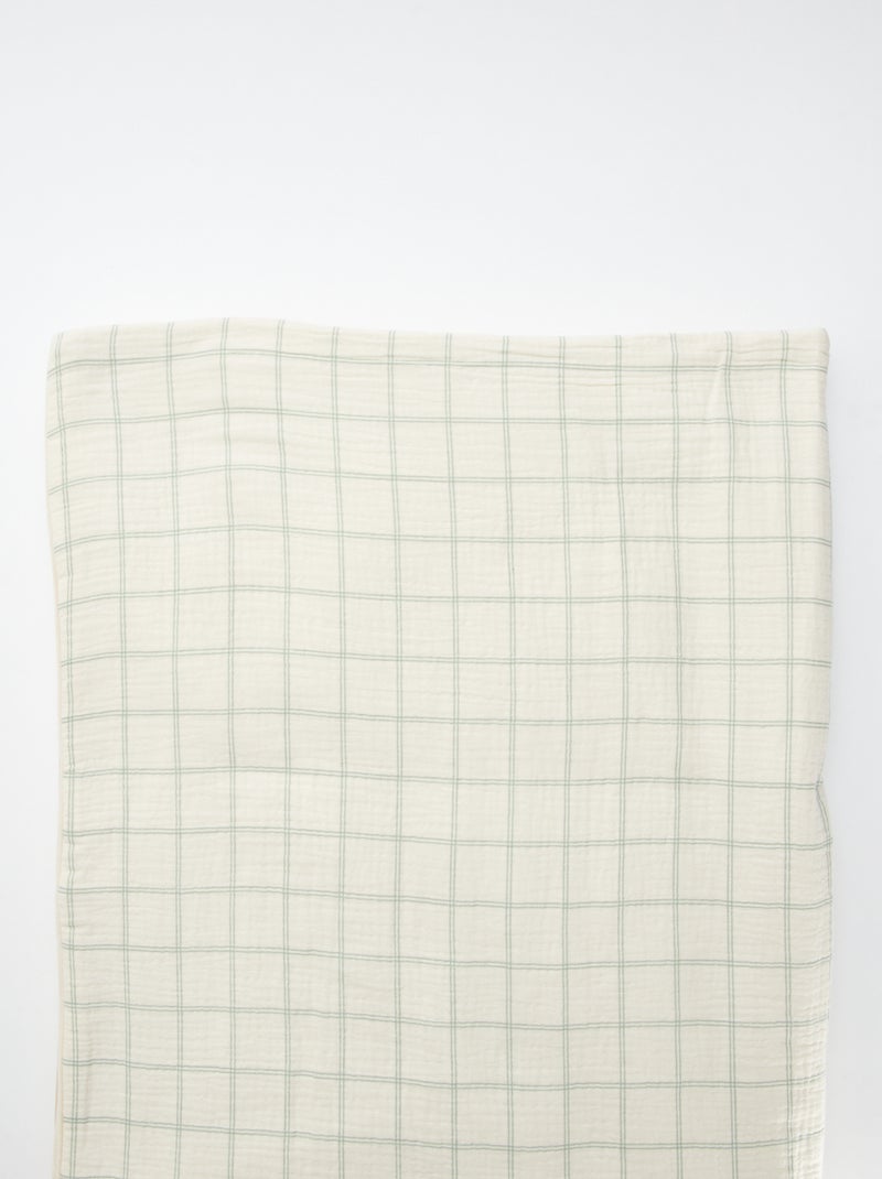 Couverture réversible 110 x 150 cm Vert - Kiabi