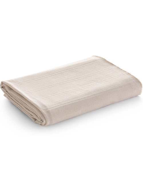 Couverture type Plaid, tissu texturé en fil teint, avec bordure finie - Gamusi - Kiabi Couverture type Plaid, tissu texturé en fil teint, avec bordure finie - Gamusi - Kiabi