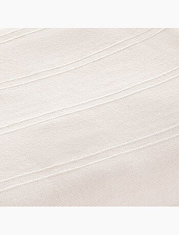 Couverture type Plaid, tissu texturé en fil teint, avec bordure finie - Gamusi