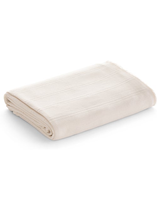 Couverture type Plaid, tissu texturé en fil teint, avec bordure finie - Gamusi - Kiabi Couverture type Plaid, tissu texturé en fil teint, avec bordure finie - Gamusi - Kiabi