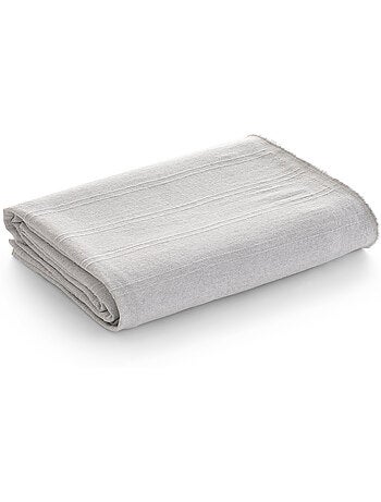Couverture type Plaid, tissu texturé en fil teint, avec bordure finie - Gamusi