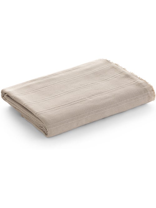 Couverture type Plaid, tissu texturé en fil teint, avec bordure finie - Gamusi - Kiabi Couverture type Plaid, tissu texturé en fil teint, avec bordure finie - Gamusi - Kiabi