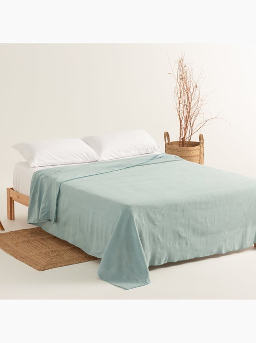 Couverture type Plaid, tissu texturé en fil teint, avec bordure finie - Gamusi - Kiabi Couverture type Plaid, tissu texturé en fil teint, avec bordure finie - Gamusi - Kiabi