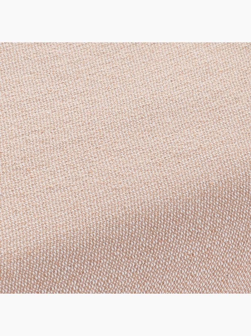 Couverture type Plaid, tissu texturé en fil teint, avec franges - Gamusi Beige - Kiabi