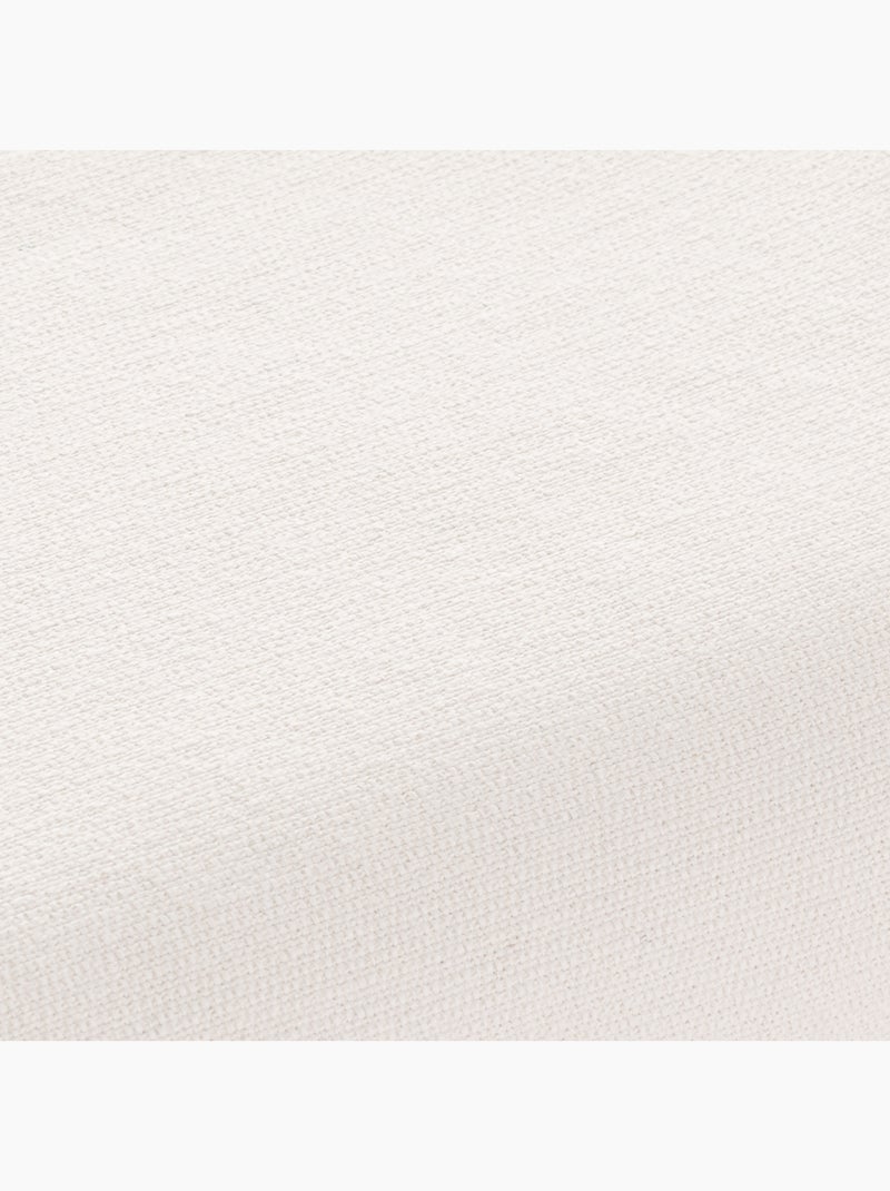Couverture type Plaid, tissu texturé en fil teint, avec franges - Gamusi Ecru - Kiabi