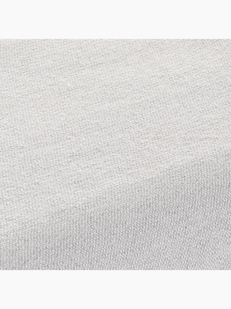 Couverture type Plaid, tissu texturé en fil teint, avec franges - Gamusi Gris clair - Kiabi