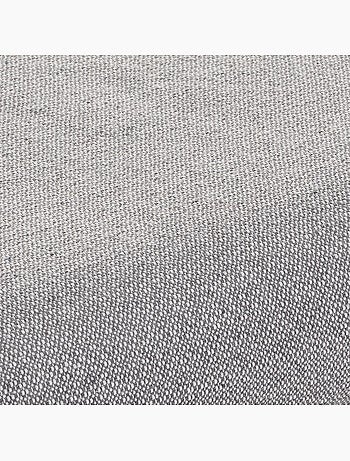 Couverture type Plaid, tissu texturé en fil teint, avec franges - Gamusi