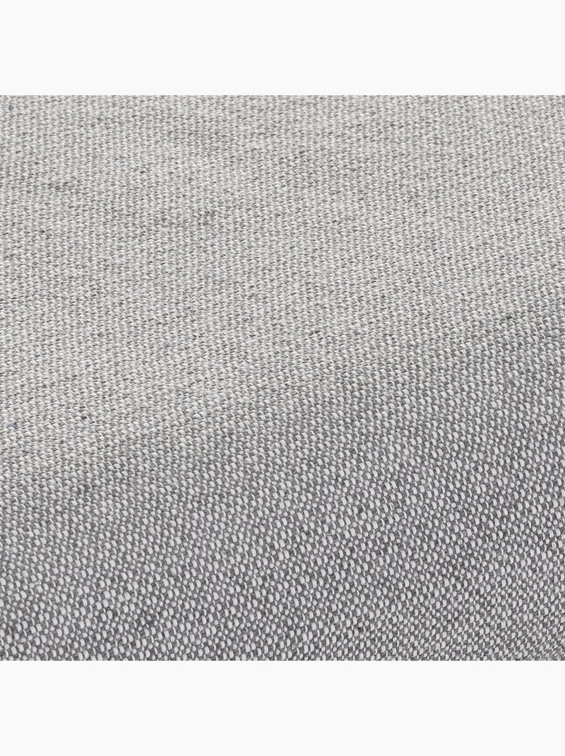 Couverture type Plaid, tissu texturé en fil teint, avec franges - Gamusi Gris - Kiabi