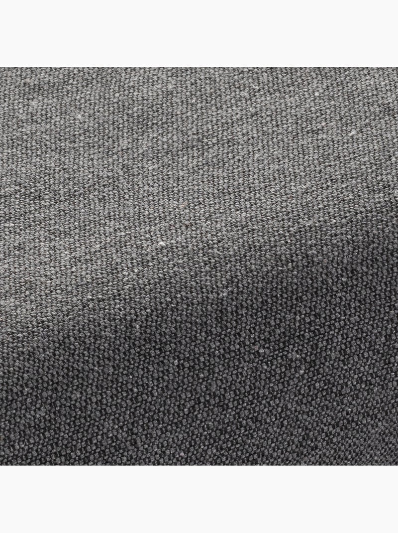 Couverture type Plaid, tissu texturé en fil teint, avec franges - Gamusi Noir - Kiabi