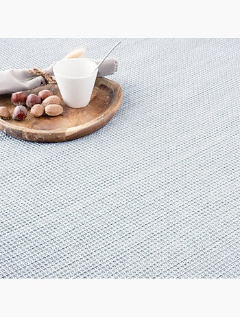 Couverture type Plaid, tissu texturé en fil teint en relief en nid d'abeille, avec franges - Gamusi
