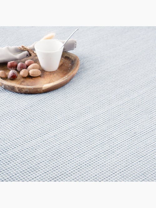 Couverture type Plaid, tissu texturé en fil teint en relief en nid d'abeille, avec franges - Gamusi - Kiabi