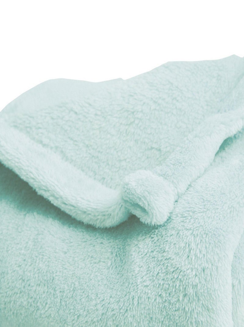 Couverture unie et colorée Bleu turquoise - Kiabi
