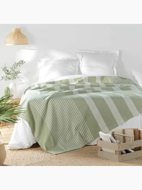 Couvre lit 1 personne coton/polyester tisse adele - Kiabi Couvre lit 1 personne coton/polyester tisse adele - Kiabi