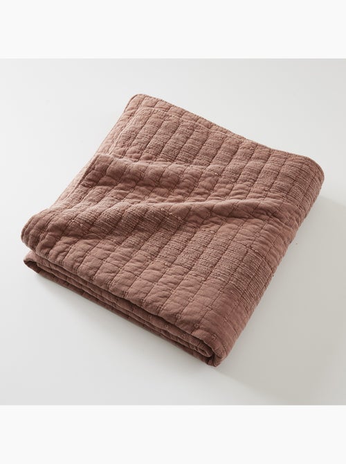 Couvre-lit alix en coton jacquard - Kiabi