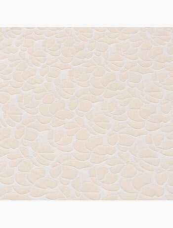 Couvre-lit en coton avec motif floral en relief, tissu texturé.