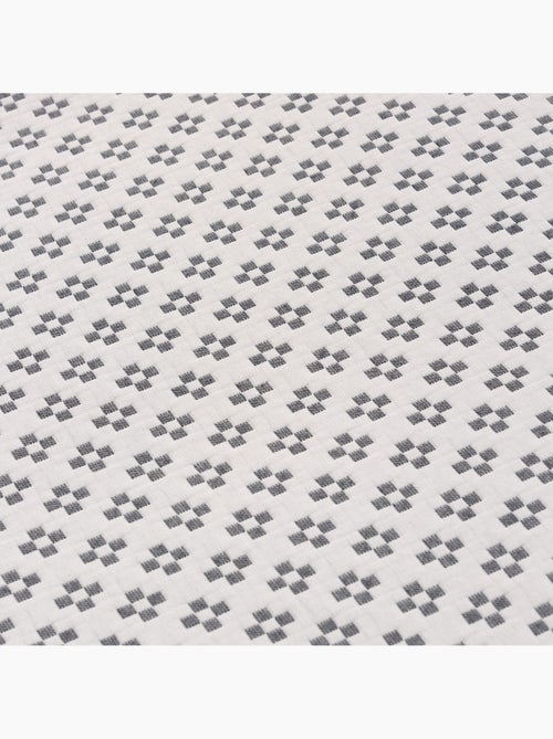 Couvre-lit en coton avec motif géométrique en relief, tissu texturé. - Kiabi