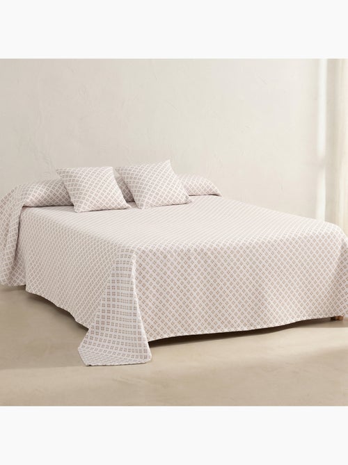 Couvre-lit en coton avec motif géométrique en relief, tissu texturé. - Kiabi Couvre-lit en coton avec motif géométrique en relief, tissu texturé. - Kiabi