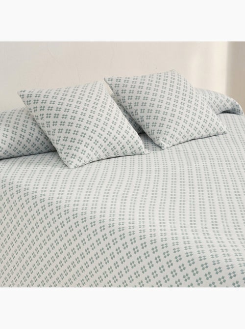 Couvre-lit en coton avec motif géométrique en relief, tissu texturé. - Kiabi