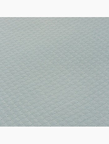 Couvre-lit en coton uni, tissu texturé à carreaux.
