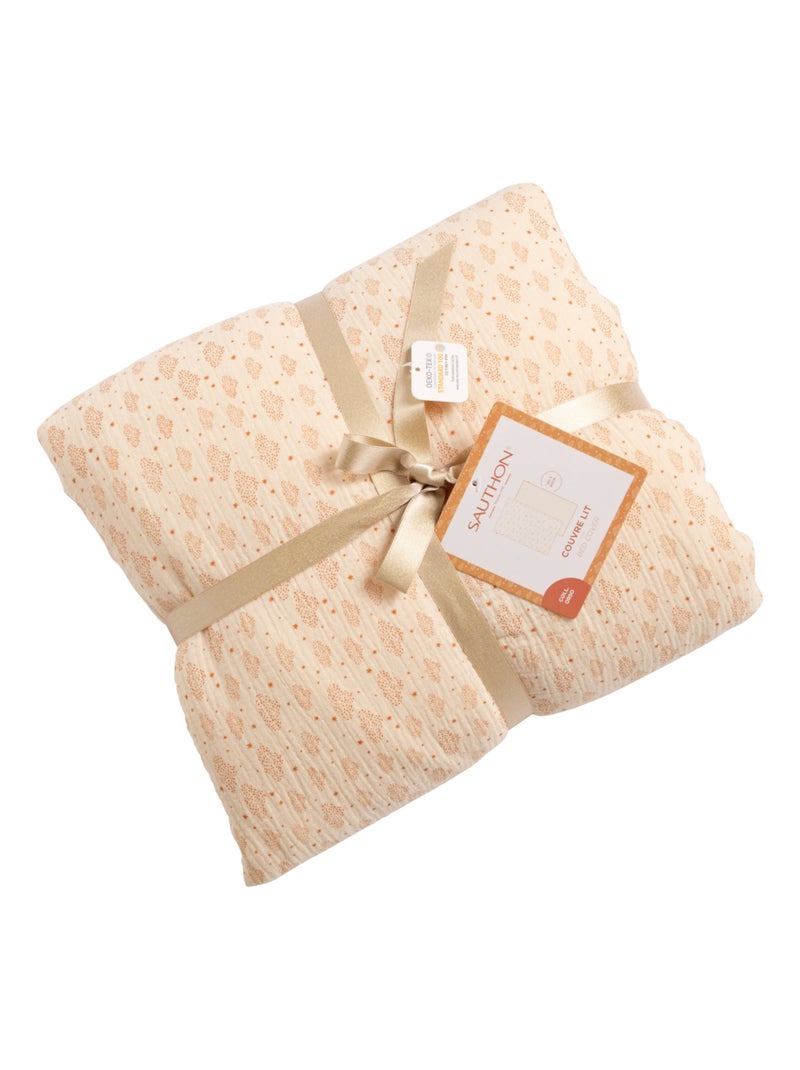 Couvre lit en double gaze de coton - sauthon Beige - Kiabi