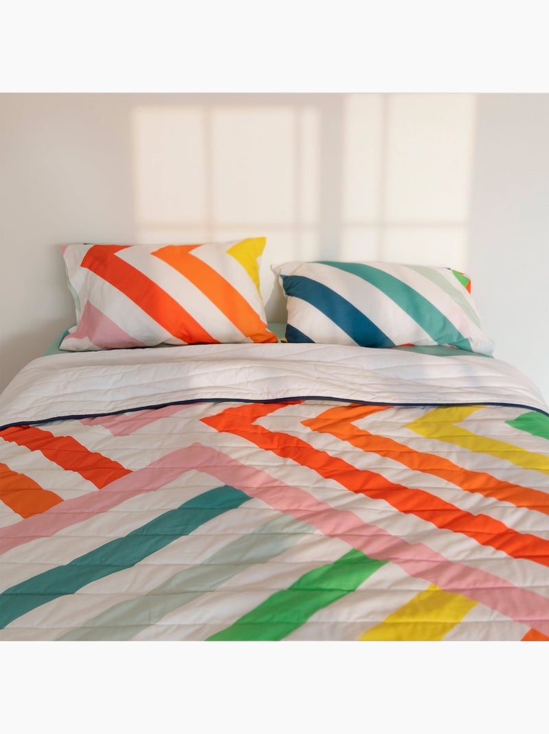Couvre-lit Happy stripes "Happyfriday" Multicolore - Kiabi