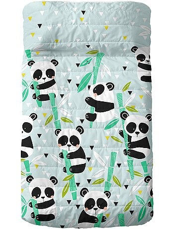 Couvre-lit Panda garden blue Berceau "Happyfriday