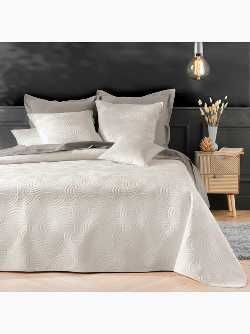 Couvre-lit velours uni solange + 2 housses de coussins 60x60 cm - Kiabi