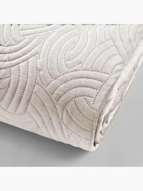 Couvre-lit velours uni solange + 2 housses de coussins 60x60 cm - Kiabi