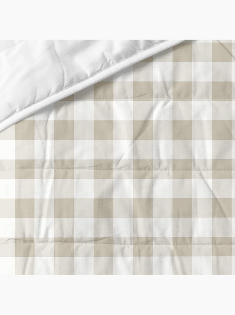 Couvre-lit Vichy "Happyfriday" Beige - Kiabi
