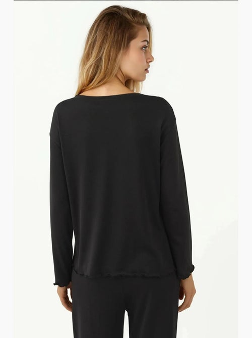 Cozy relaxed-fit pyjamaset met lange mouwen hiccup - Kiabi Cozy relaxed-fit pyjamaset met lange mouwen hiccup - Kiabi