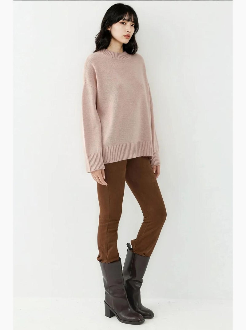 Cozy trui met ronde hals hiccup Bleekroze - Kiabi