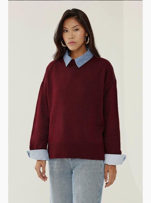 Cozy trui met ronde hals hiccup - Kiabi