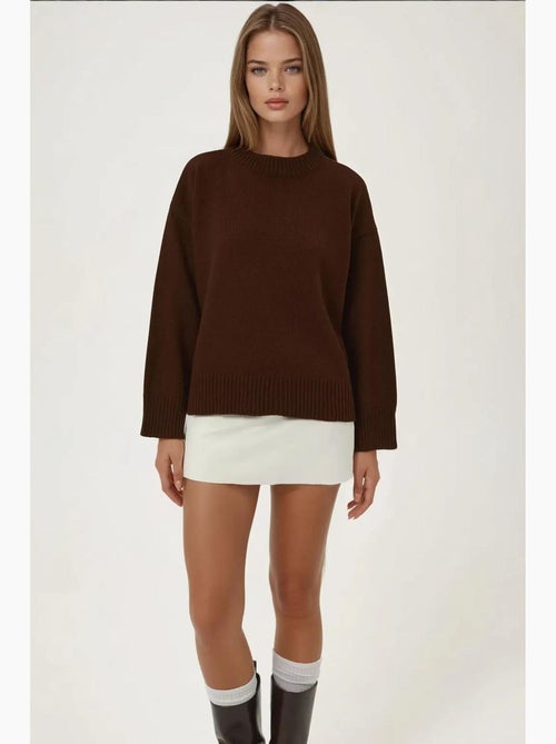 Cozy trui met ronde hals hiccup - Kiabi
