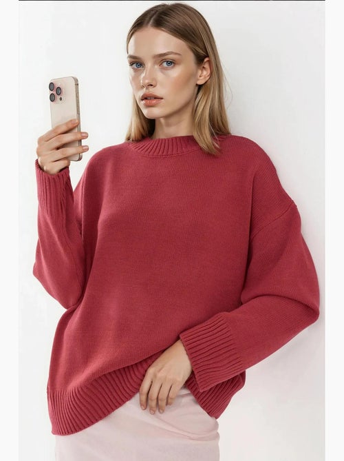 Cozy trui met ronde hals hiccup - Kiabi