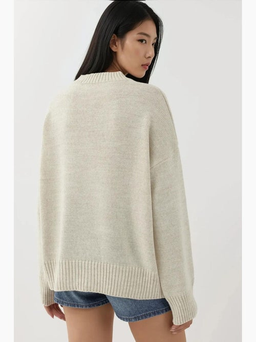 Cozy trui met ronde hals hiccup - Kiabi